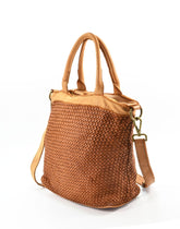 Gloria - Borsa a Mano in Pelle Intrecciata Effetto Vintage